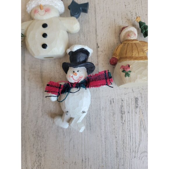 Snowman wreath bird ornament figure xmas set unique - Picture 5 of 9